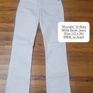 "Wrangler" Q-Baby White Denim Jeans (Size 1/2 x 34) *NEW, no tags*